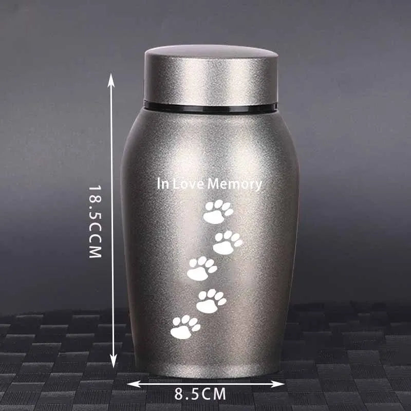 2025 aço inoxidável cinzas do cão urna cão gato pássaro mouse cremação cinzas urna pet lembrança frasco selado funeral para cães suprimentos
