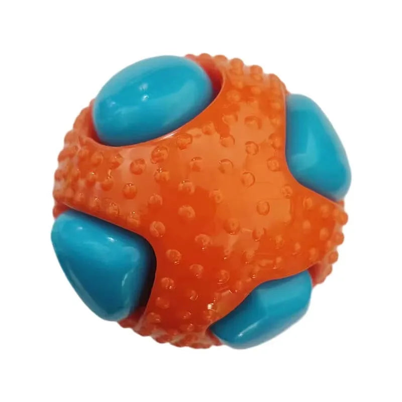 Pet tpr brinquedo bola interação animais de estimação aliviar o tédio mordida resistência pequeno cão de tamanho médio moagem dormir ventilação bola flash