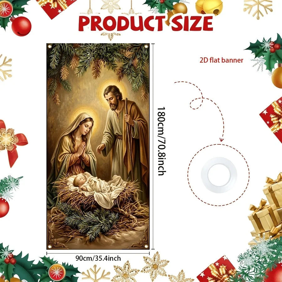 Cortina para presépio, ideal para festivais religiosos, cenário de presépio natalino, tanto para pendurar quanto para uso decorativo em tecido.