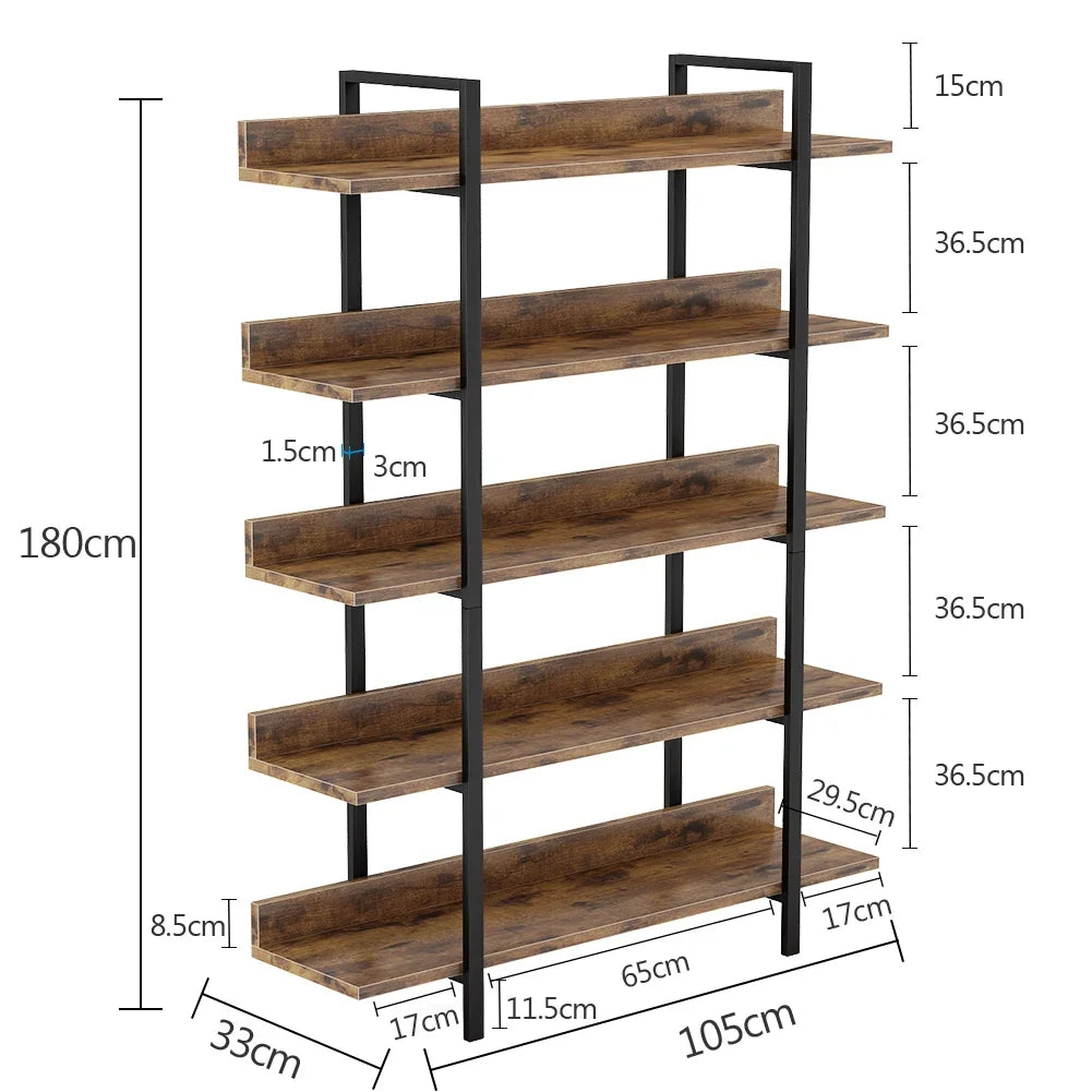 Estante de Armazenamento Tribesigns 180cm, Prateleira de Pé com 5 Camadas, Estante Industrial Robusta com Estrutura de Tubo de Ferro