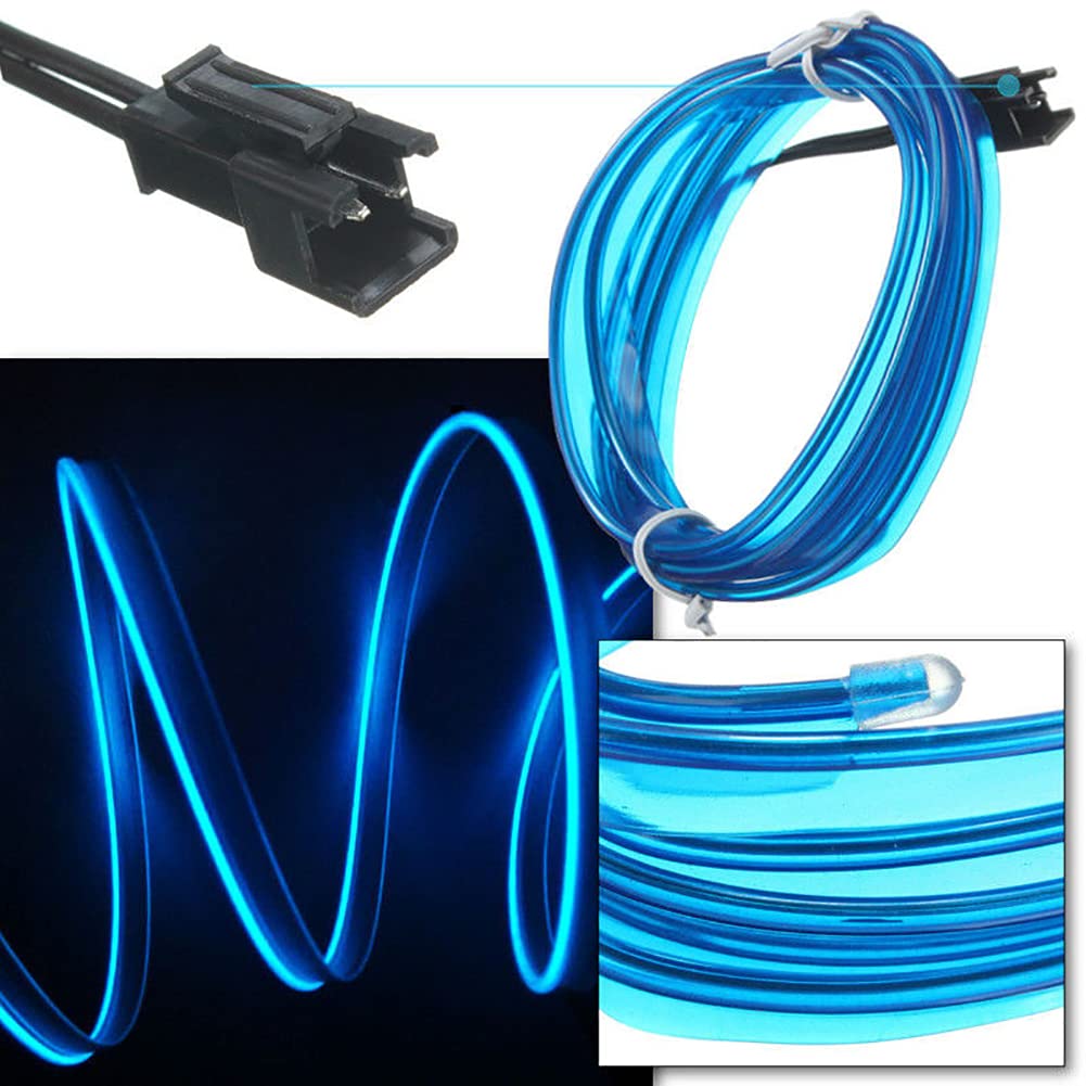 Carro Interior LED Strip Light, Neon EL Fiação, Lâmpada Decorativa para Auto, Luz Ambiente Flexível, Diodo de Festa Atmosfera, USB, 5m