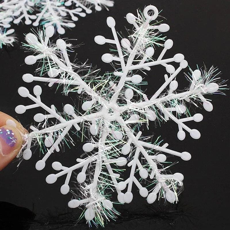 Natal Snow White Tree Decorações, Holiday Party, decoração de casa, 10 sacos