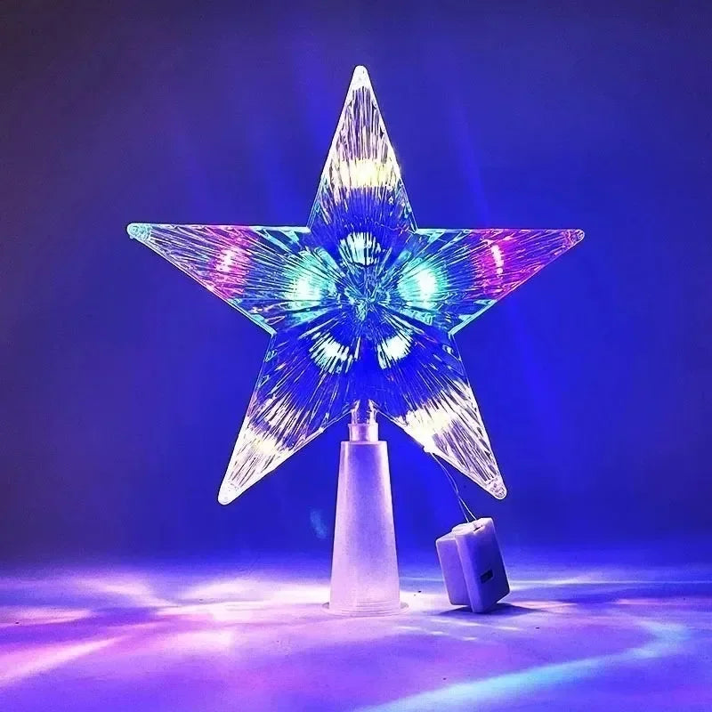 15cm decoração de árvore de natal estrelas luzes brancas quentes decoração de quarto de casa lâmpada led brilhante festival de natal topstar navidad 1.07in