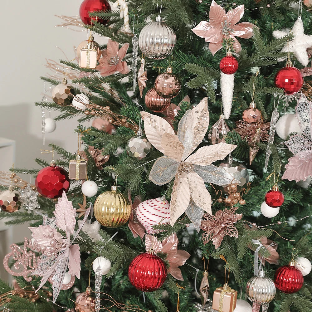 30 pçs bola de natal decoração do quarto casa pendurado bola 2025 árvore de natal pingente decoração festa presente de ano novo acessórios navidad