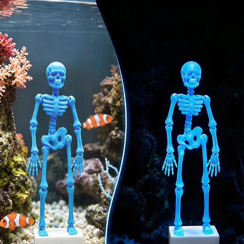 Decoração de Aquário de Halloween: Esqueletos Dançantes de Resina para Aquário com Bolhas - Kasa & Pet