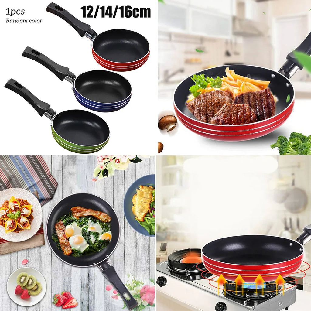 Mini frigideira de aço antiaderente, frigideira, panela para panelas, ferramentas de cozinha, ovos de fritar, cozinhar, 12cm, 14cm, 16cm Kasa & Pet Store