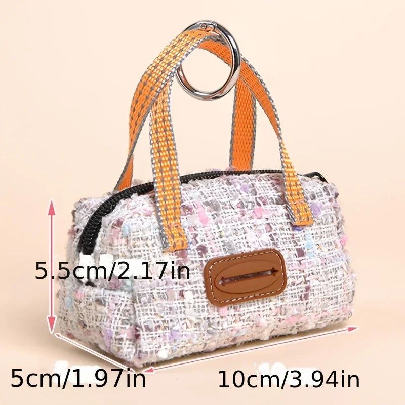 Saco para cocô de animais de estimação, bolsa portátil, um pequeno bolso para petiscos de animais de estimação, uma bolsa para distribuição de recompensas para treinamento de animais de estimação, pequena bolsa de m