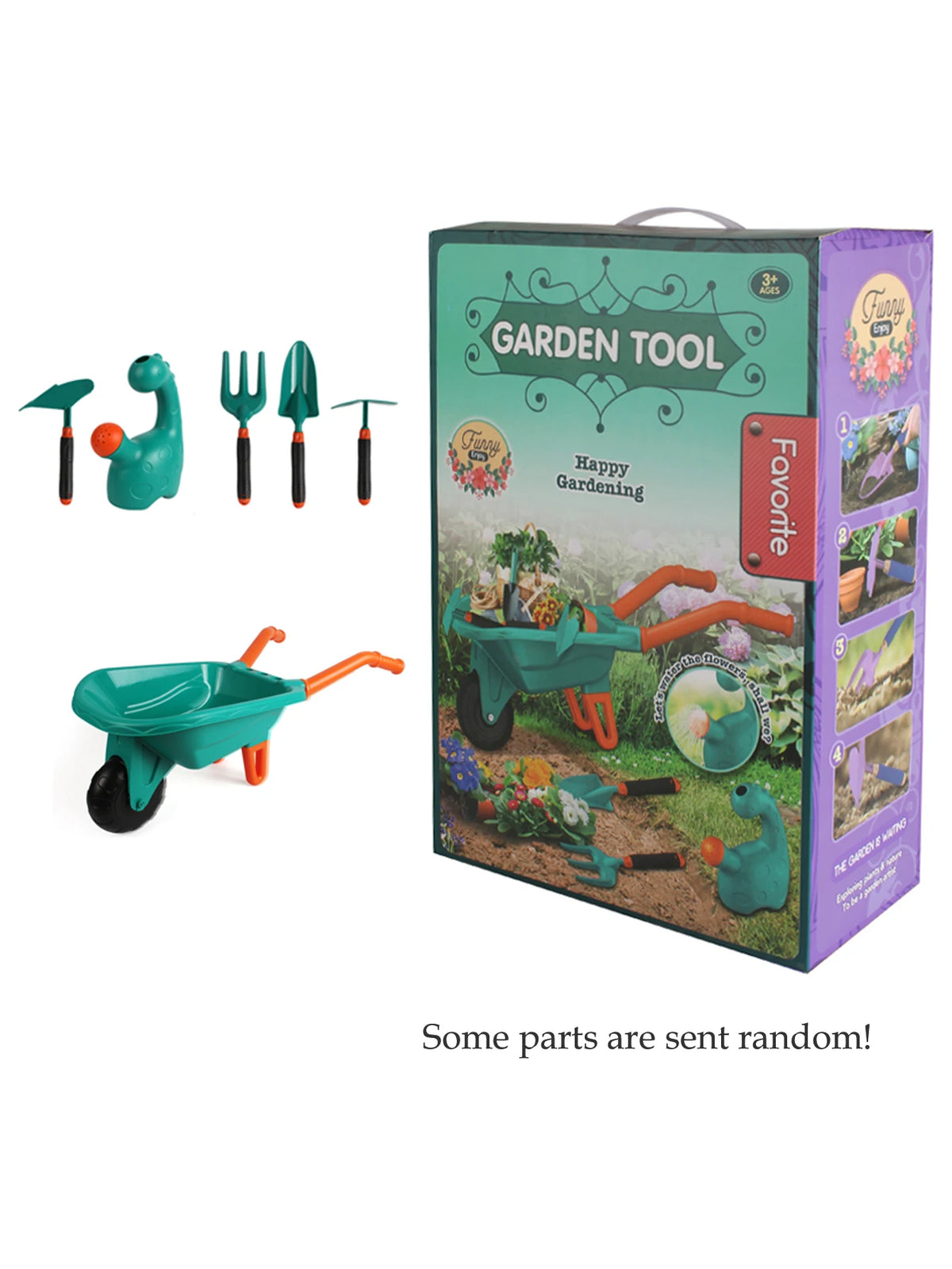 Conjunto de Ferramentas de Jardinagem para Crianças, Carrinho de Praia com Acessórios, Luvas e Ferramentas para Plantar Flores, Presentes para Meninos e Meninas - Kasa & Pet