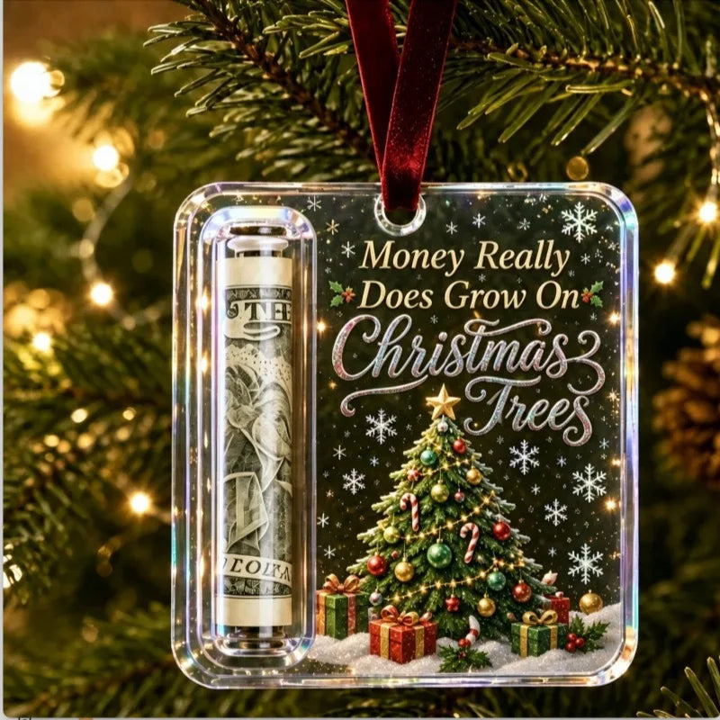 Ornamento de Natal para Presente em Dinheiro: Artesanato em Acrílico, Decorações de Fim de Ano, Presentes para Pessoas