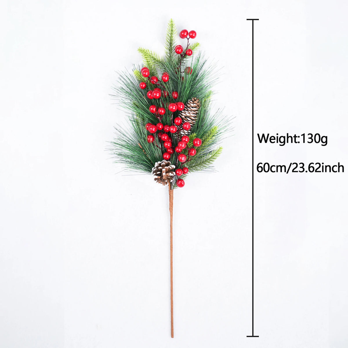 Natal vermelho berry flor artificial pinha ramo decorações da árvore de natal ornamento embalagem de presente festa em casa diy grinalda
