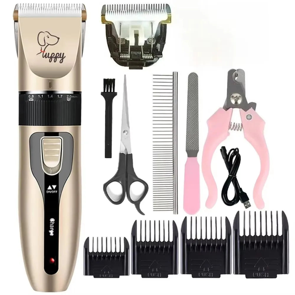 Máquina de Tosa Profissional para Cães, Gatos e Coelhos, Aparador de Pelos Sem Fio Recarregável para Animais de Estimação - Promoções
