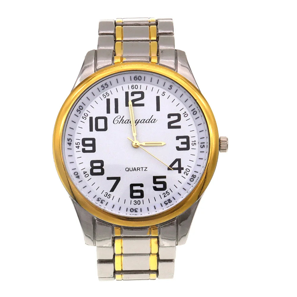 Luxury Watch Business Watches Male Clock Stainless Steel Quartz Men Watch Reloj Hombre Dad Gifts Big Number Wristwatch