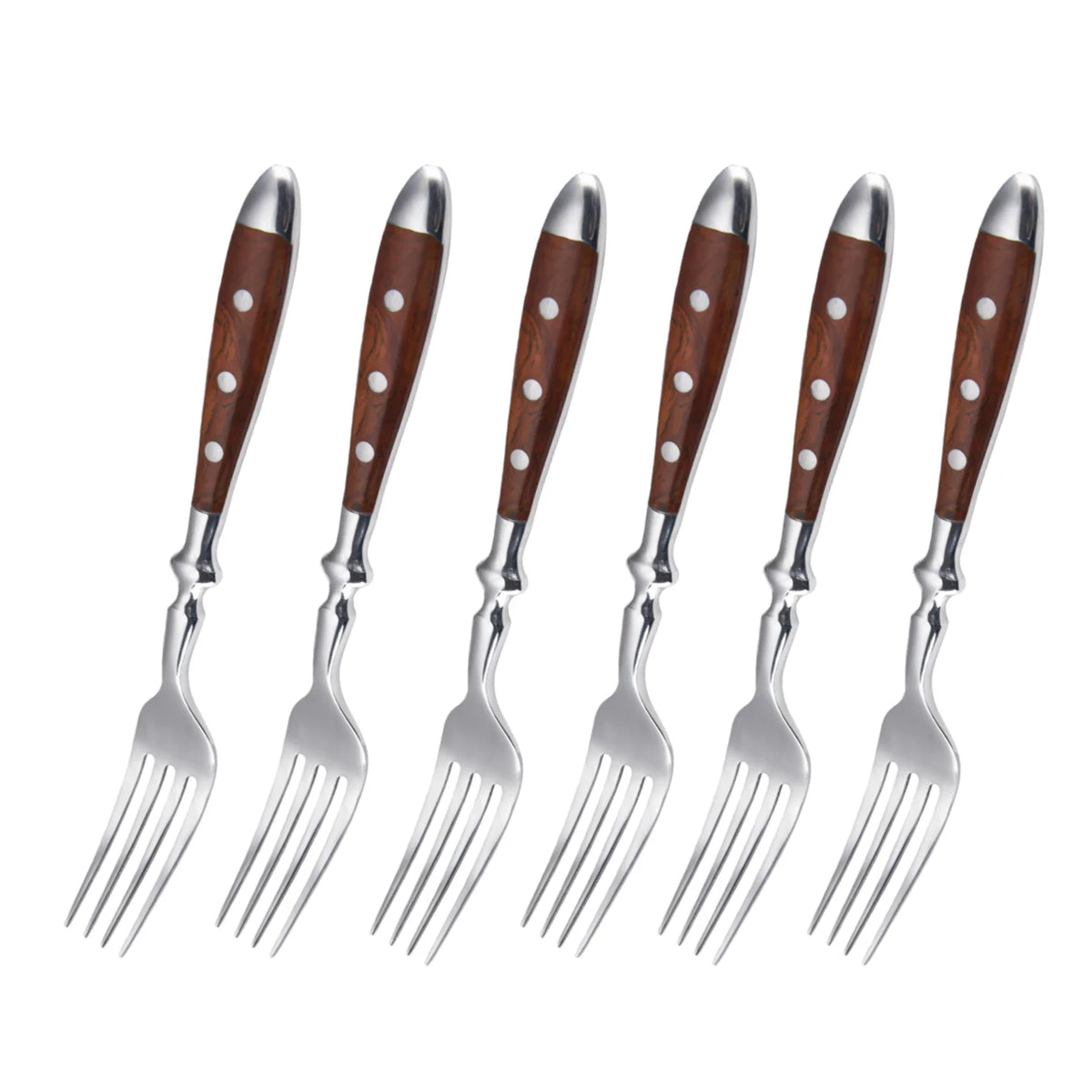 Conjunto de Talheres de Aço Inoxidável, Conjunto de 6 Peças Incluindo Faca, Garfo e Colher, Facas de Cozinha e Talheres para Sala de Jantar Kasa & Pet