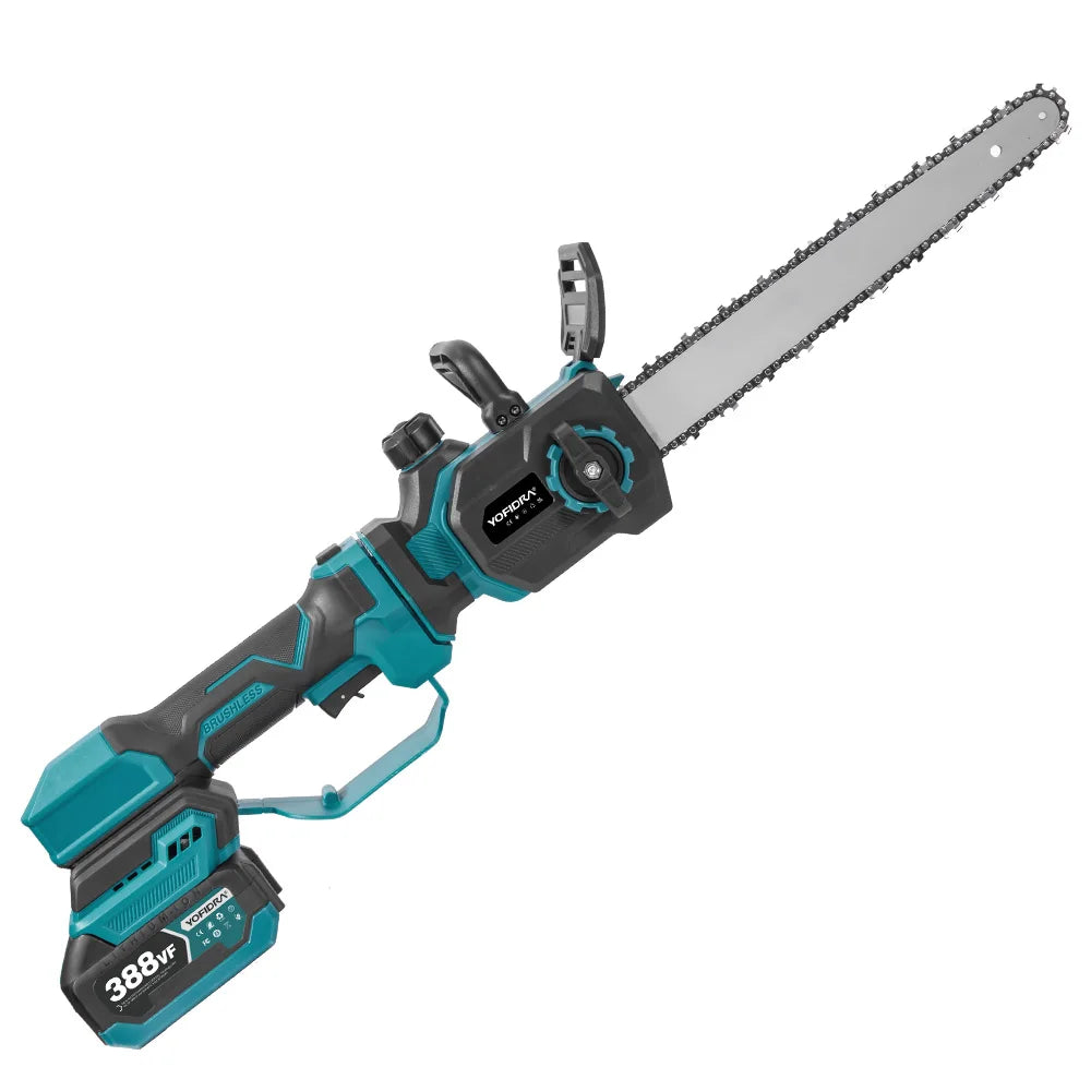 Yofidar 12 Polegada pólo telescópico sem escova motosserra elétrica jardim carpintaria poda serra para makita 18-21v bateria pino