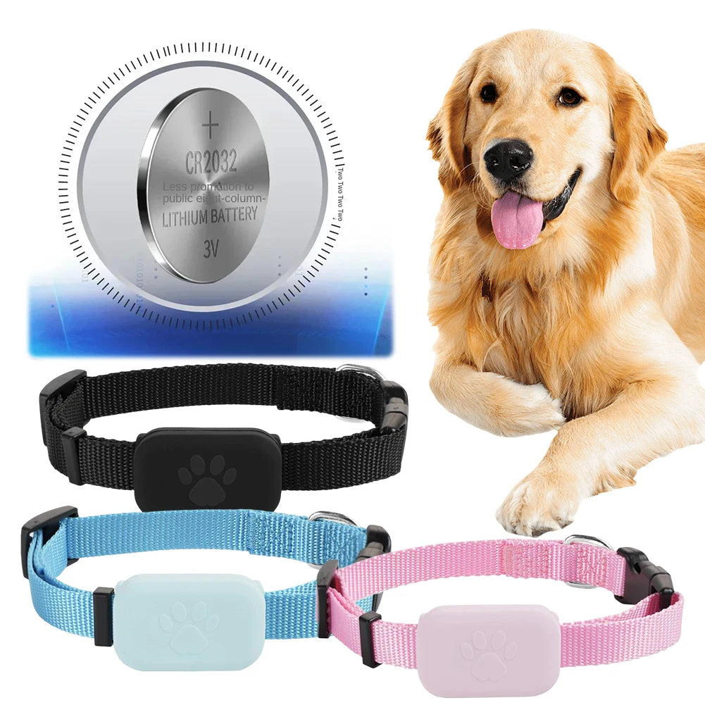 Rastreador GPS para animais de estimação com coleira ajustável Rastreador de cães Localizador inteligente de animais de estimação Rastreador de gatos para cães e gatos