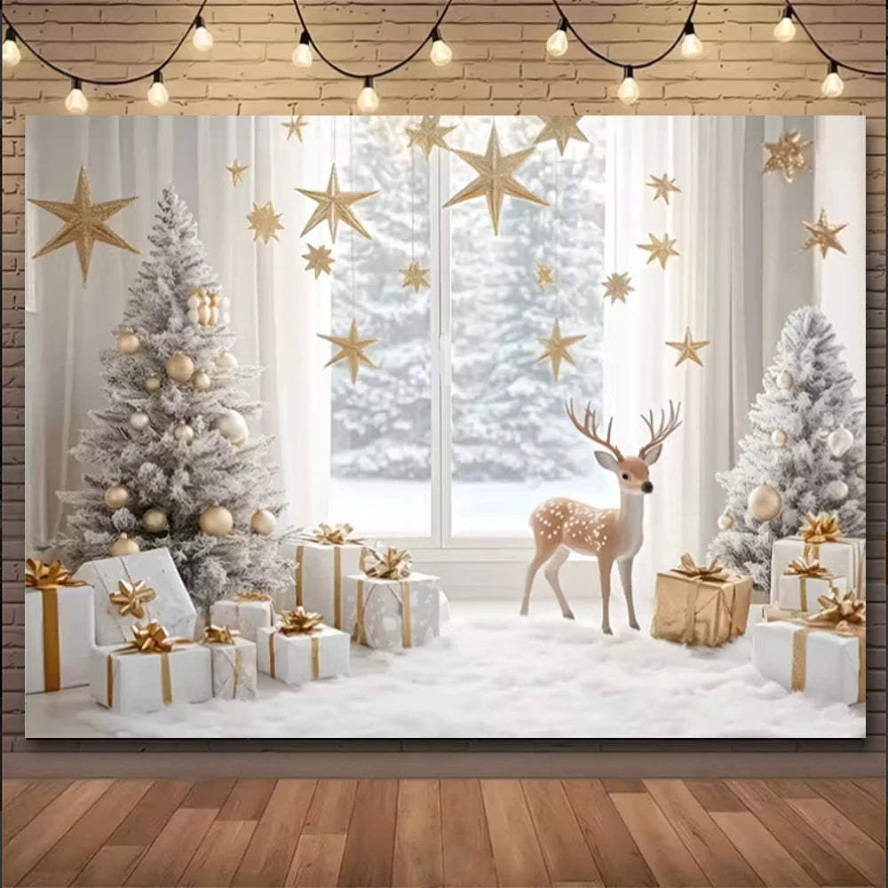Natal inverno fundo vintage lareira festa decoração crianças photo studio suprimentos árvore de natal lanternas cenário nevado