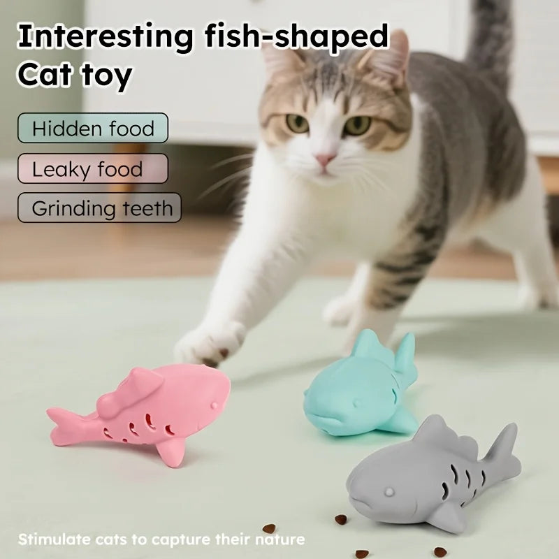 Brinquedo interativo para cães e gatos, design durável e resistente à mordida, esconder alimentos e moagem de dentes, entretenimento para animais de estimação pequenos, 1 peça