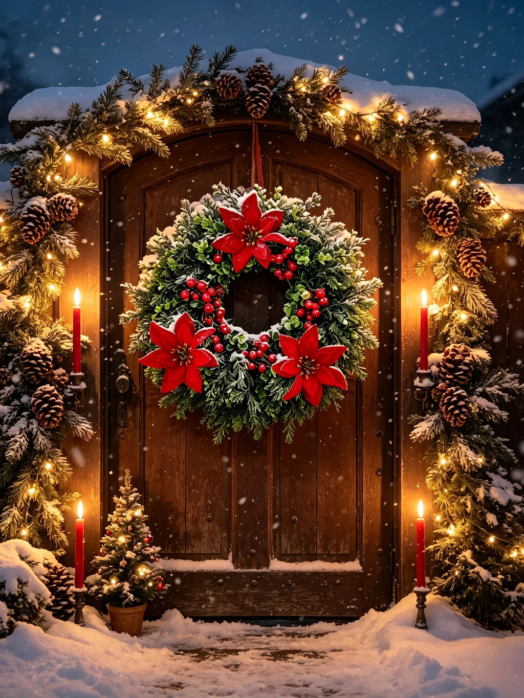 Guirlandas Decorativas de Natal de Alta Qualidade, Criadas com Ingenuidade para Criar uma Atmosfera Festiva e Cerimonial! Simula Selecionada