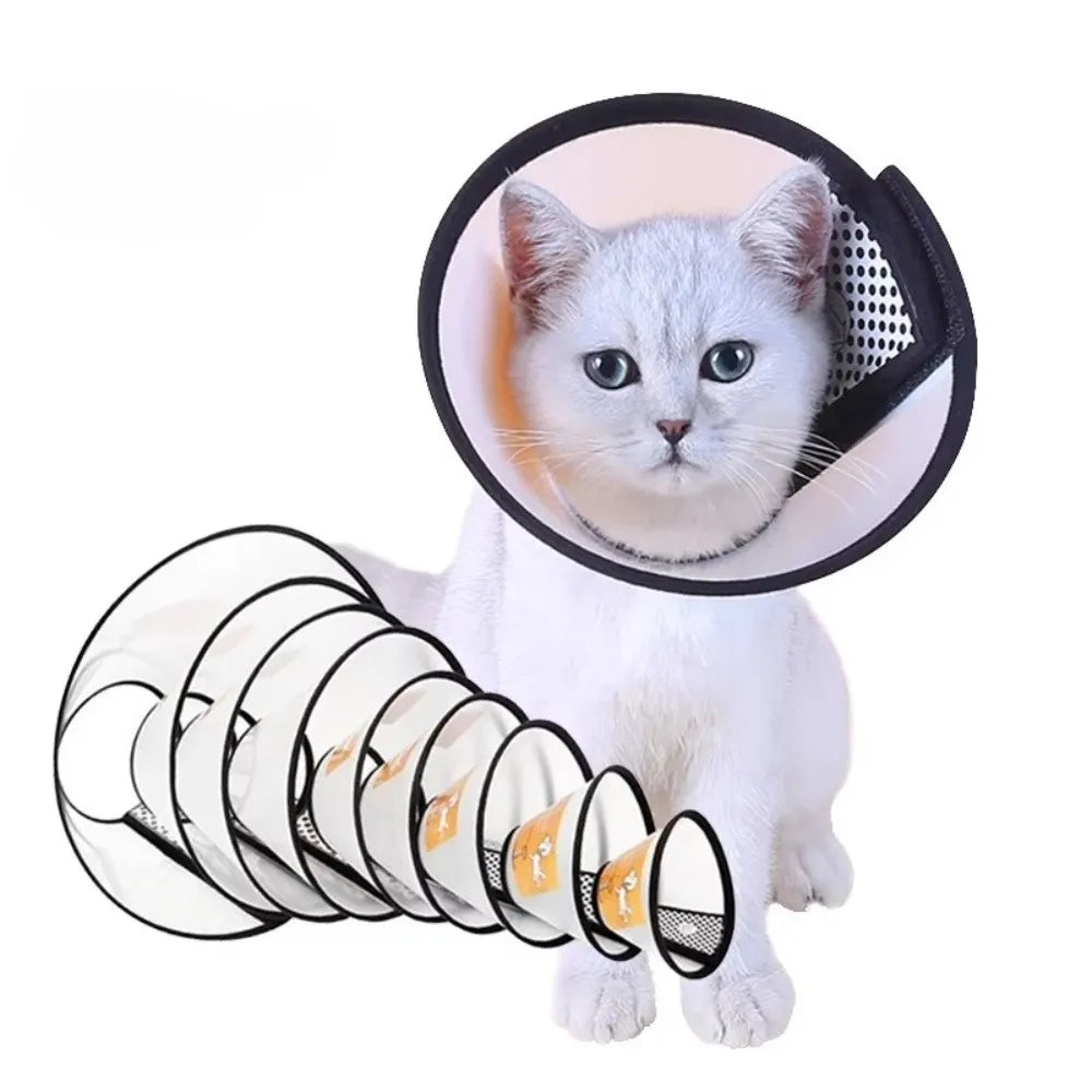 Coleira Protetora Ajustável para Pets, Anti-Mordida, Anti-Arranhões, Cone de Recuperação, Anti-Lambedura, Acessórios para Animais de Estimação