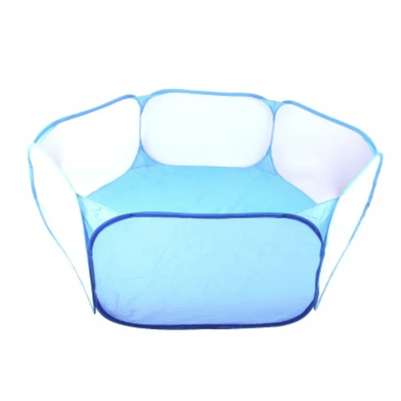 Transparente portátil pet gaiola tenda cão gato cercadinho aberto dobrável quintal cerca para hamster coelho cobaia pequena gaiola para animais de estimação