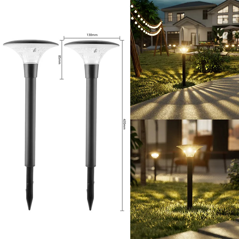 Luz Solar para Jardim, Iluminação Paisagística, Lâmpada Decorativa à Prova d'Água para Caminhos e Quintais