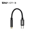 CVJ CT-3 Portable DAC Type-C to 3.5mm/4.4mm Earphone Cable CX31993 Chip 8 Weaving Silver-Plated Hifi Quality Sound Presentation