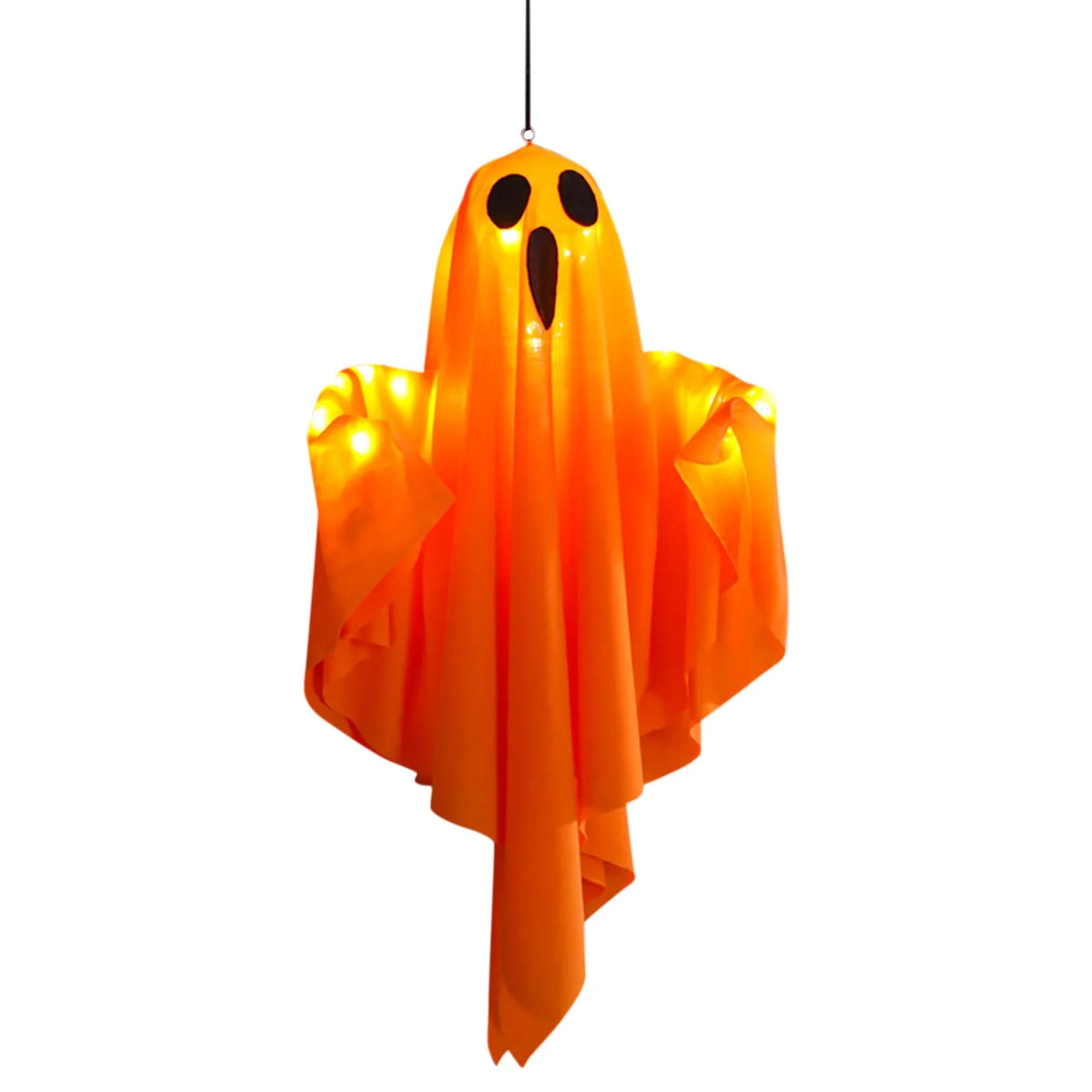 Halloween fantasma pendurado decorações halloween pendurado iluminar branco voando fantasmas árvore janela parede ornamento assustador 50x40cm