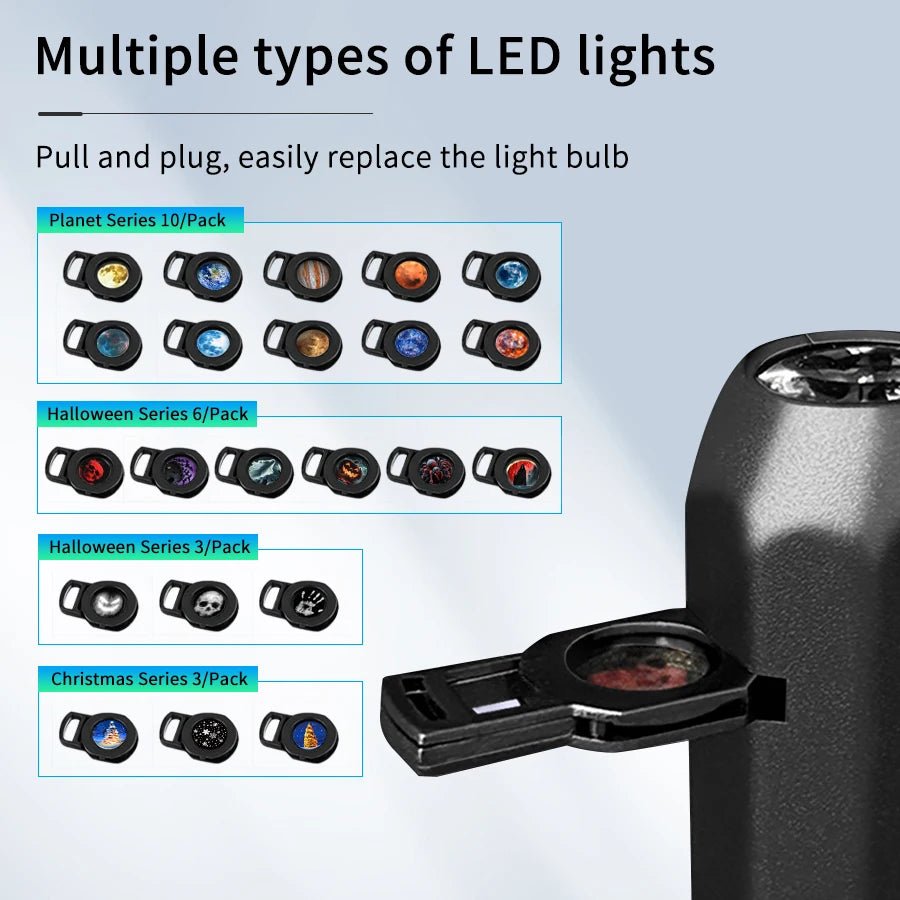 Natal dia das bruxas conduziu a lâmpada de projeção abóbora luz da noite projetor parede teto ornamentos do feriado usb lua atmosfera luz