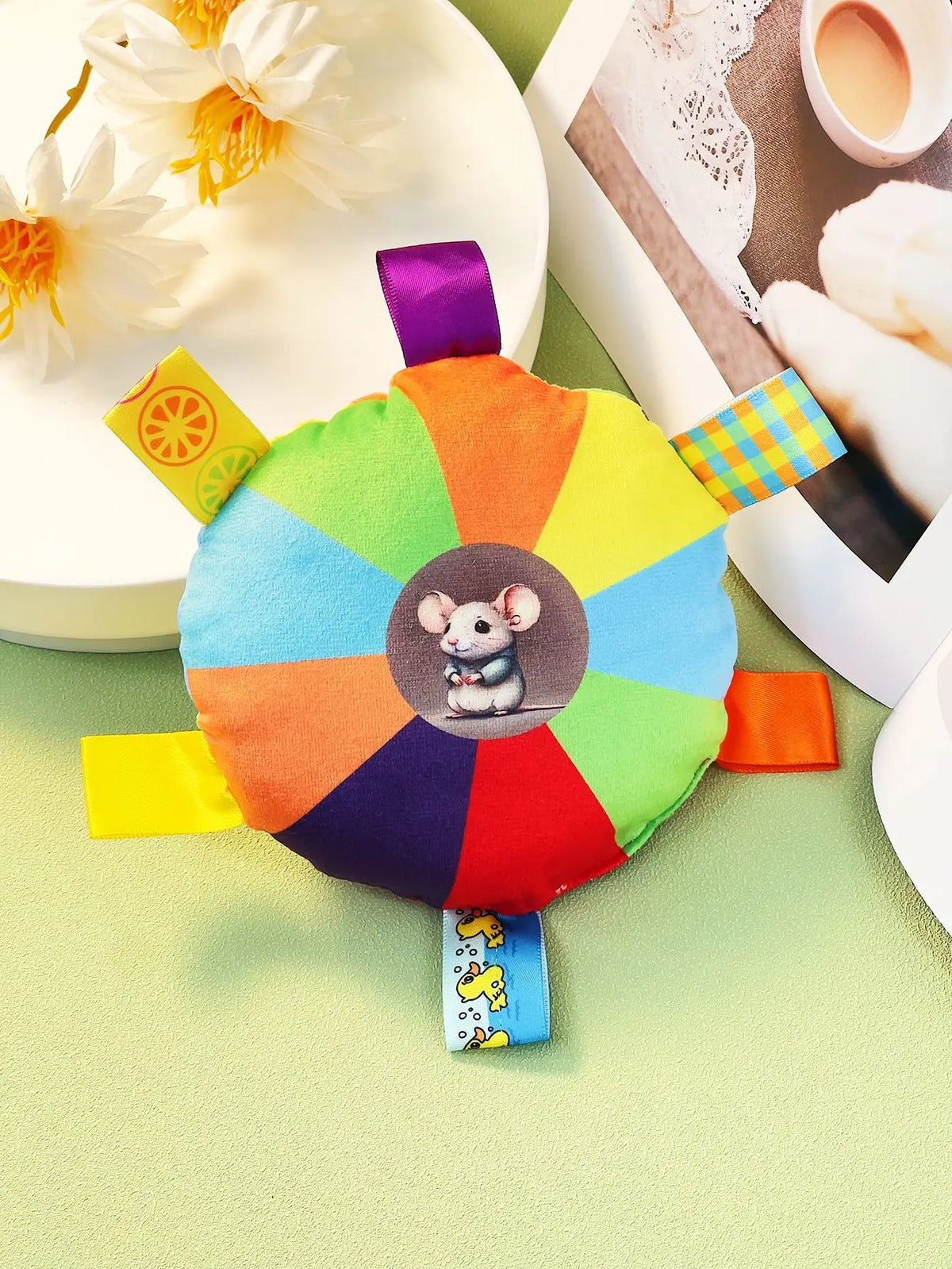 Brinquedos coloridos e sonoros em forma de disco voador, feitos de pelúcia, resistentes a mordidas, ideais para cães e gatos, para brincar, treinar e estimular a dentição.