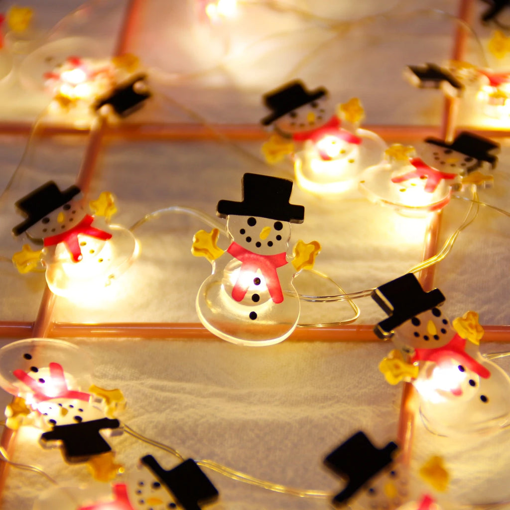 Papai noel natal led luz corda feliz natal decoração para casa 2025 enfeites de árvore de natal navidad presentes de natal ano novo