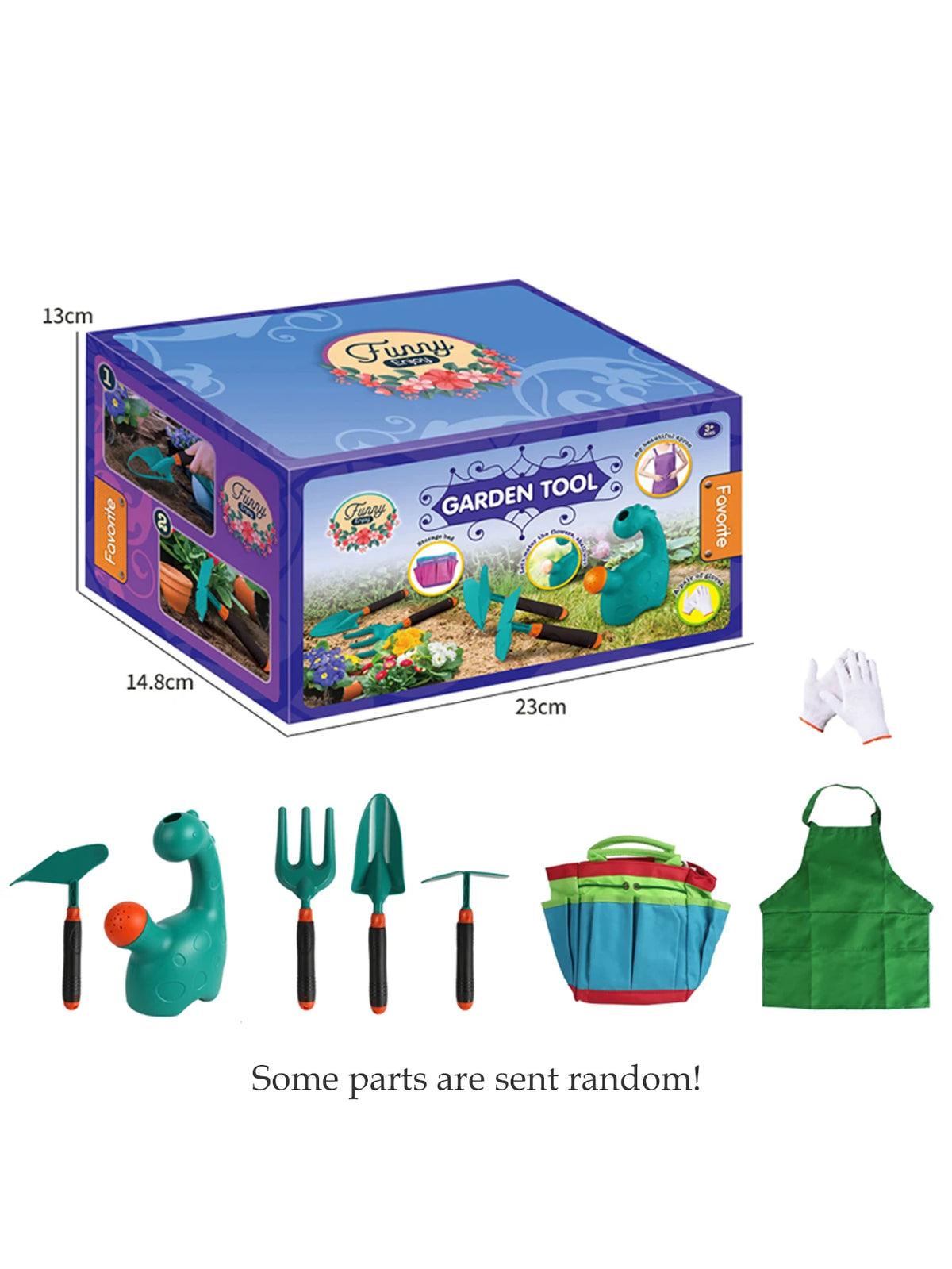 Conjunto de Ferramentas de Jardinagem para Crianças, Carrinho de Praia com Acessórios, Luvas e Ferramentas para Plantar Flores, Presentes para Meninos e Meninas - Kasa & Pet