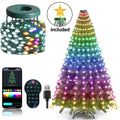 Luzes LED para Árvore de Natal 400 LEDs, Luzes de Cordão LED RGB Inteligentes, Decoração de Férias para Árvore Interna e Externa, Controle por APP/Remoto