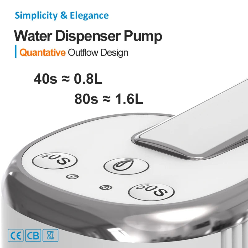 Dispensadores de água dobrável garrafa de água bomba dispensador automático botão controle portátil dispensador de água elétrico para casa