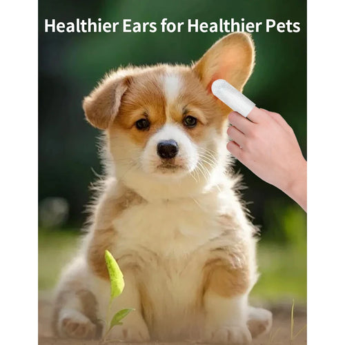 Produtos de Limpeza para Animais de Estimação: Lenços para Limpeza de Ouvidos, Cuidados Auriculares, Pontas de Dedo para Remoção de Ácaros, Produtos para Limpeza de Ouvidos de Cães e Gatos