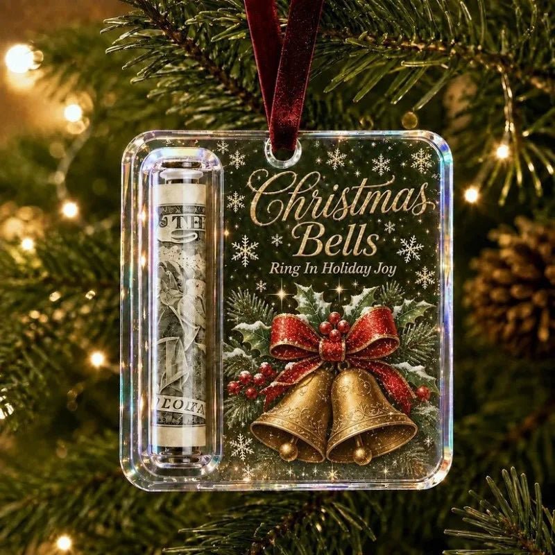 Ornamento de Natal para Presente em Dinheiro: Artesanato em Acrílico, Decorações de Fim de Ano, Presentes para Pessoas