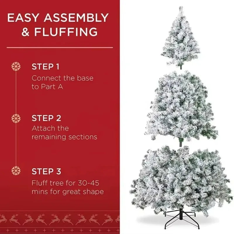 1-2PCS Árvore de Natal Artificial de 45cm, Árvore de Pinheiro Coberta de Neve