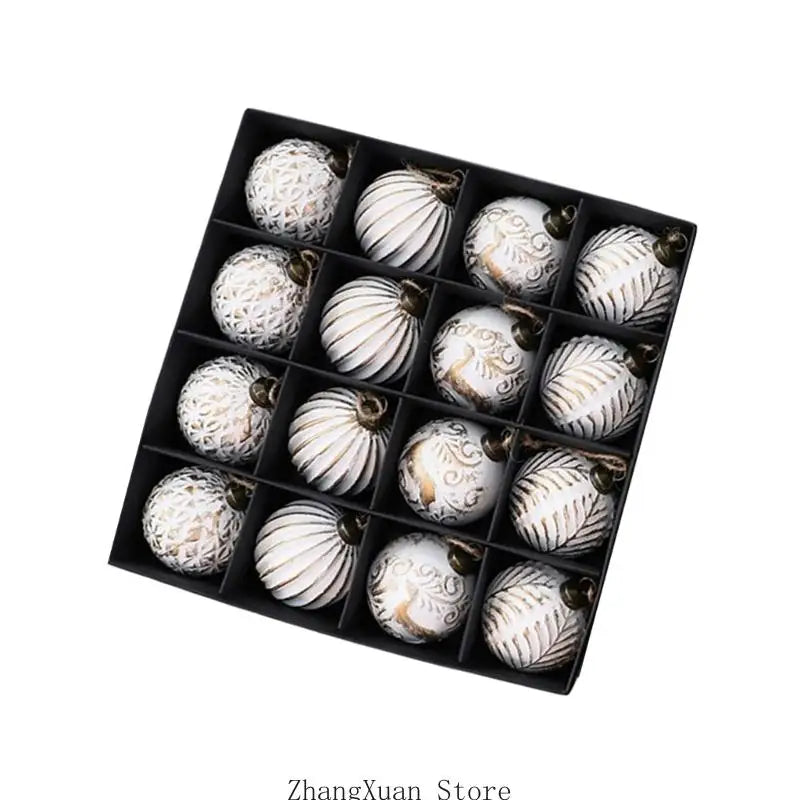 Enfeites suspensos antigos 12 peças para prateleira árvore e exibição feriados 3XUF