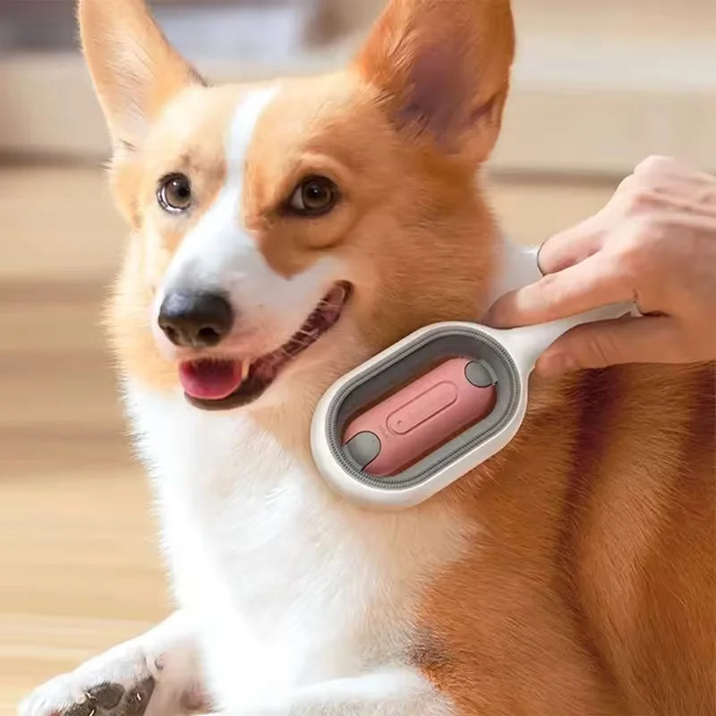 Brazil Reusable Double-Sided Pet Hair Removal Tool Anti-Static Grooming for Cats Dogs Soft Brush for Furniture Carpet Cloth
