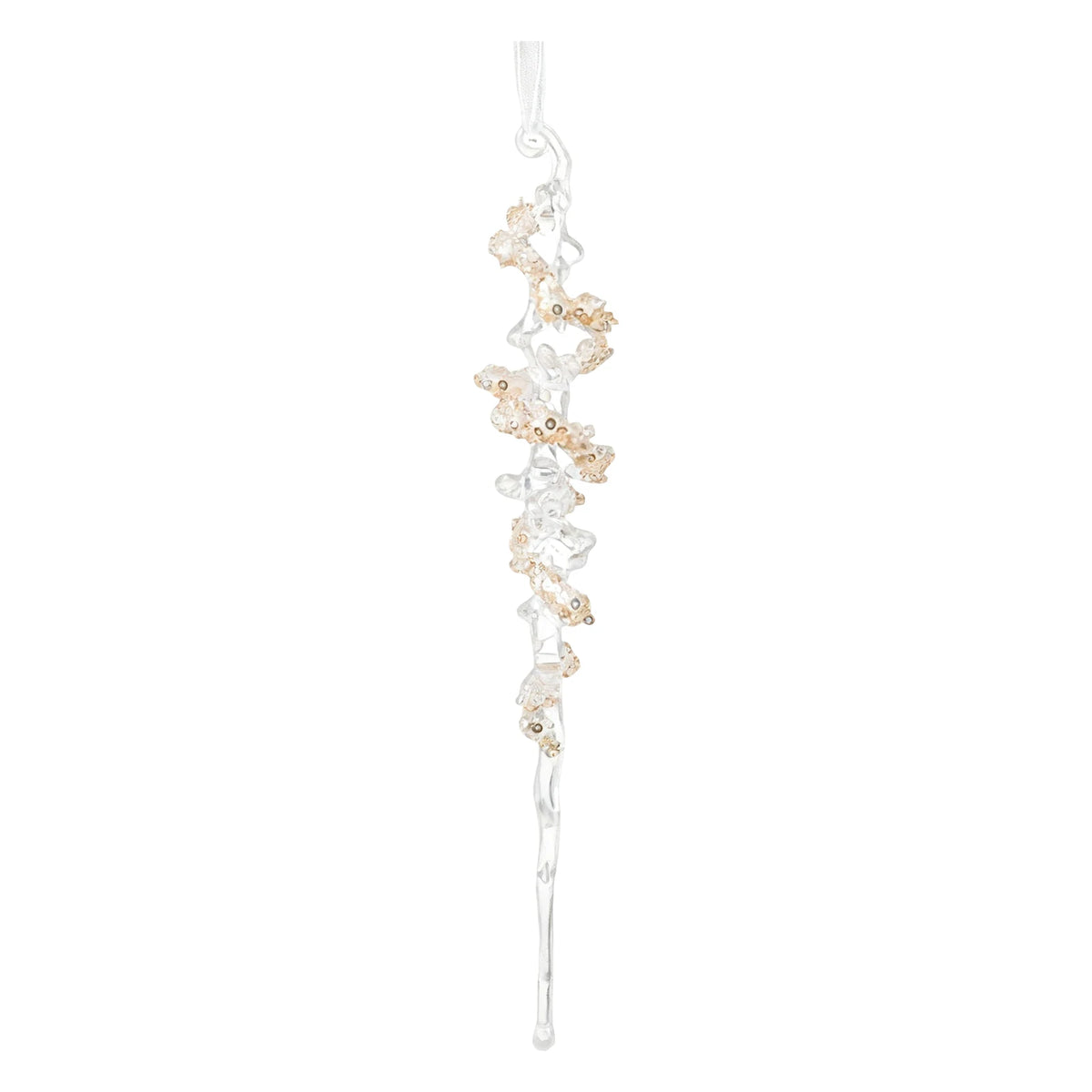 Decoração de árvore de natal decorações de cristal pendurado floco de neve sincelo decoração de cristal transparente decoração de festa de natal