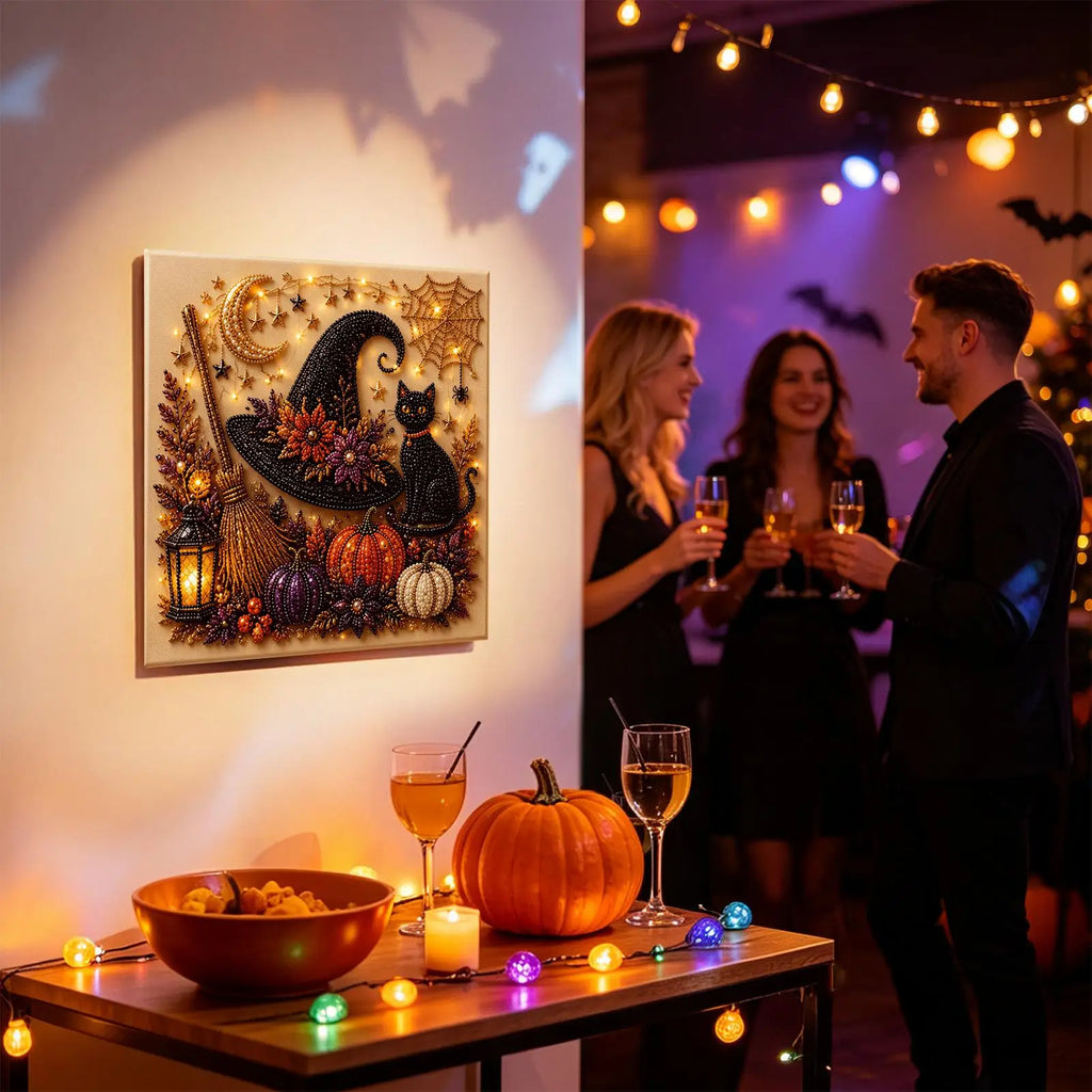 Kit de Arte com Pérolas para Halloween, Artesanato Assustador Ideal para Iniciantes, Lembranças de Festa, Decoração DIY de Fantasmas para Casa, Escritório, Sala de Estar, Estúdio e Festa