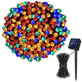 Luzes de fadas externas movidas a energia solar de couro de plástico LED IP65 à prova d'água 8 modos de iluminação para decoração de casamento de Natal