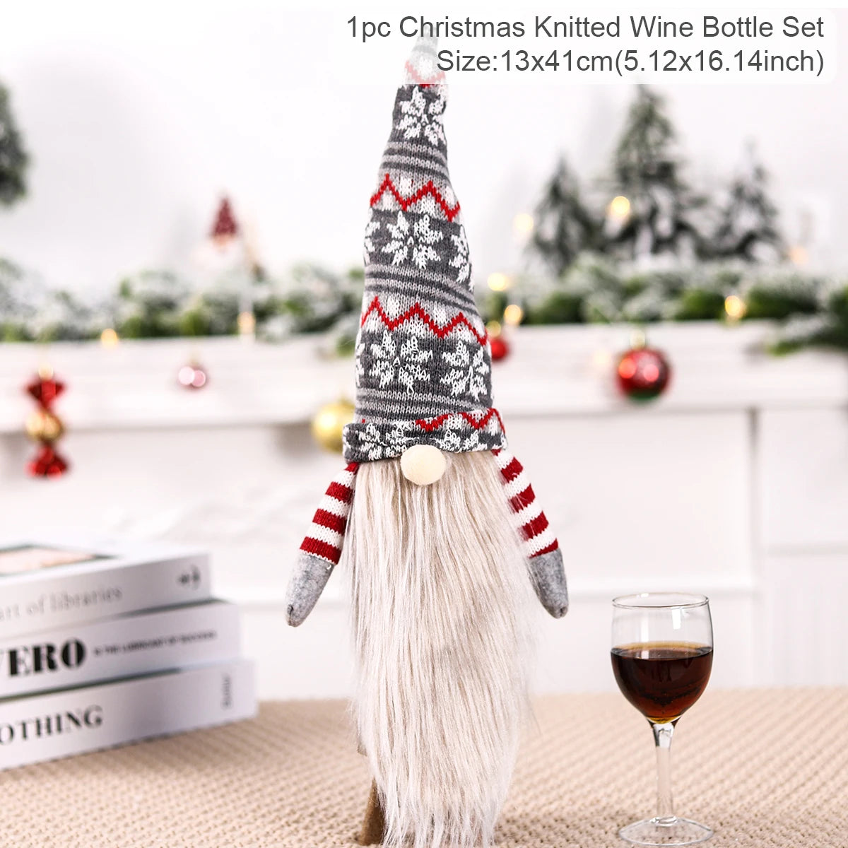 Natal garrafa de vinho capa feliz natal decorações para casa 2025 navidad noel natal ornamentos presente de natal feliz ano novo 2026