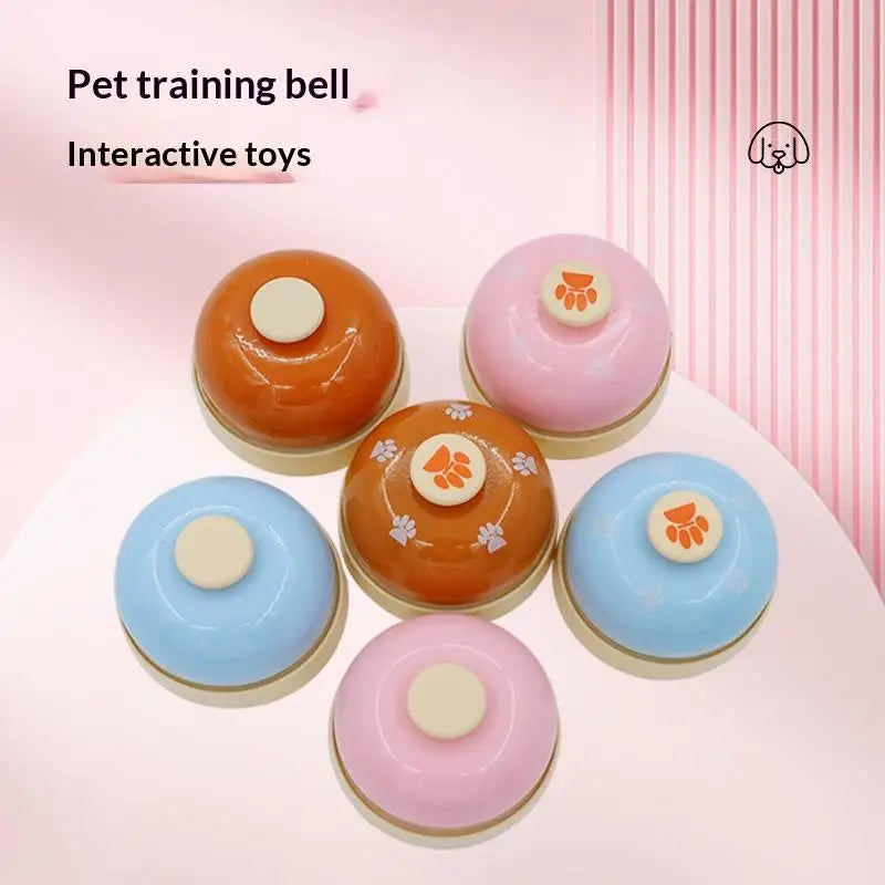 Campainha de Treinamento para Animais de Estimação com Padrão de Patinhas Adorável, Base Antiderrapante para Treinamento de Filhotes e Gatinhos, Alerta de Alimentação, Suprimentos para Animais de Estimação