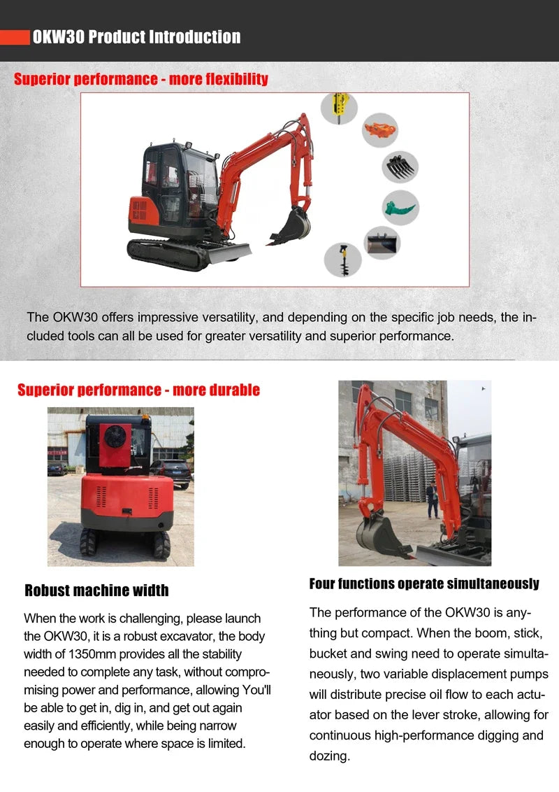 CE EPA SHANDONG Euro V Mini Escavadeiras de Esteiras 2,5 Ton 3 Ton com Bomba de Motor-Mini Bagger de Alto Desempenho para Venda