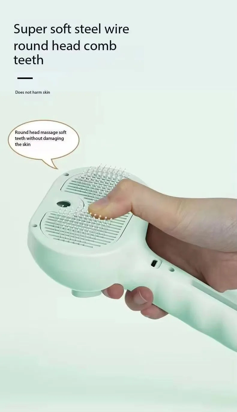 Pet Spray Hair Comb Pet Hair Remover Cleaning Brush Cats Grooming Dog Accessories Tools Dematting Water Mist Humidifier Comb