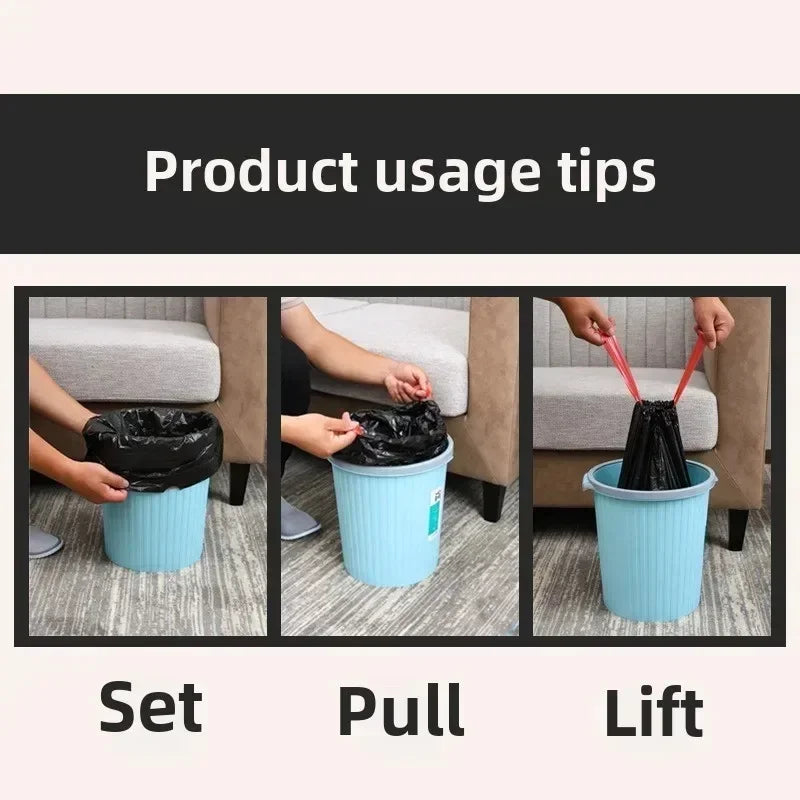 Sacos de lixo com cordão com alças-sacos de lixo descartáveis perfumados engrossados saco de lixo para gatos coletar fezes produtos de limpeza para animais de estimação