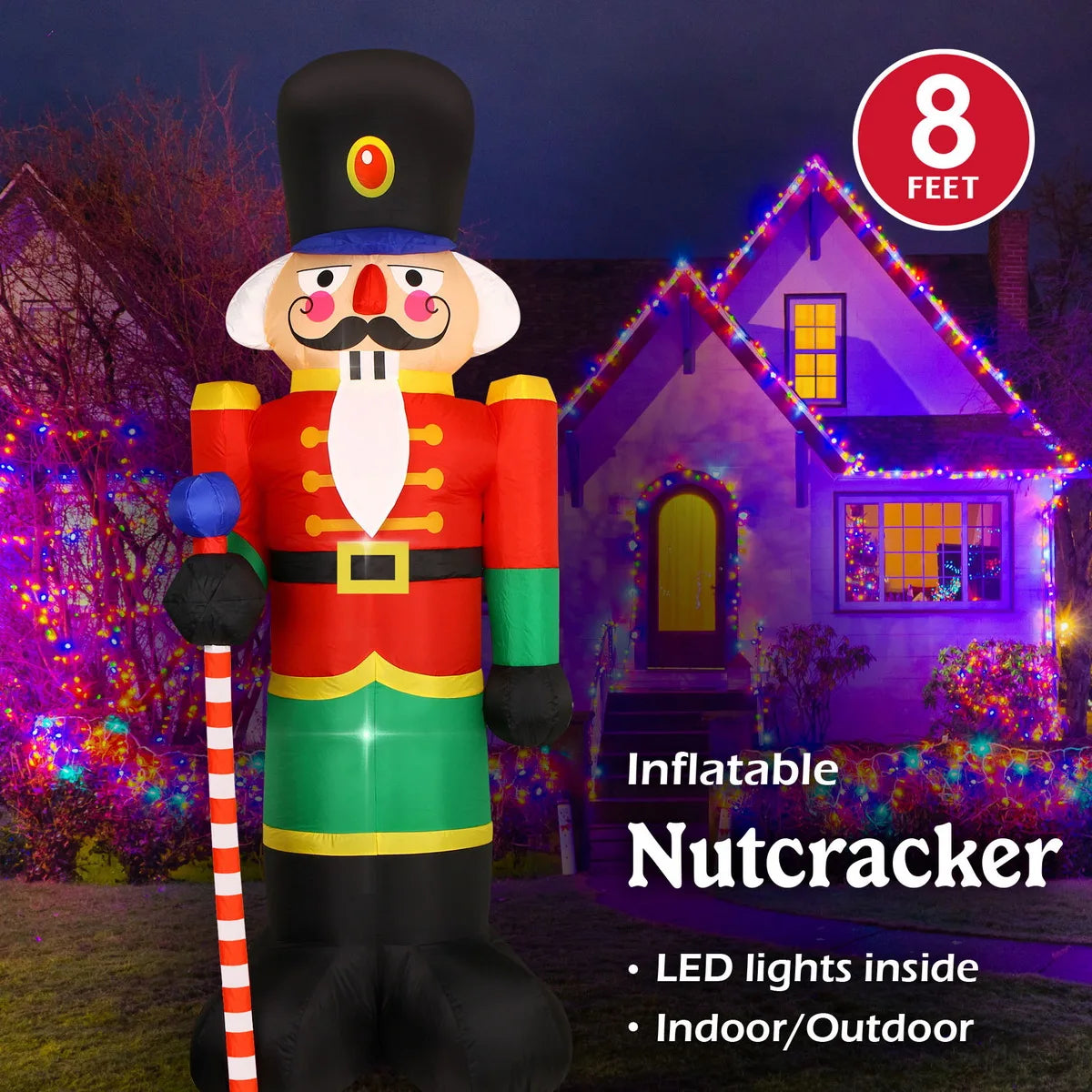 Decorações infláveis de natal-ramo boneco de neve, papai noel, homem de gengibre, saco de presente boneco de neve luz led decorações de gramado