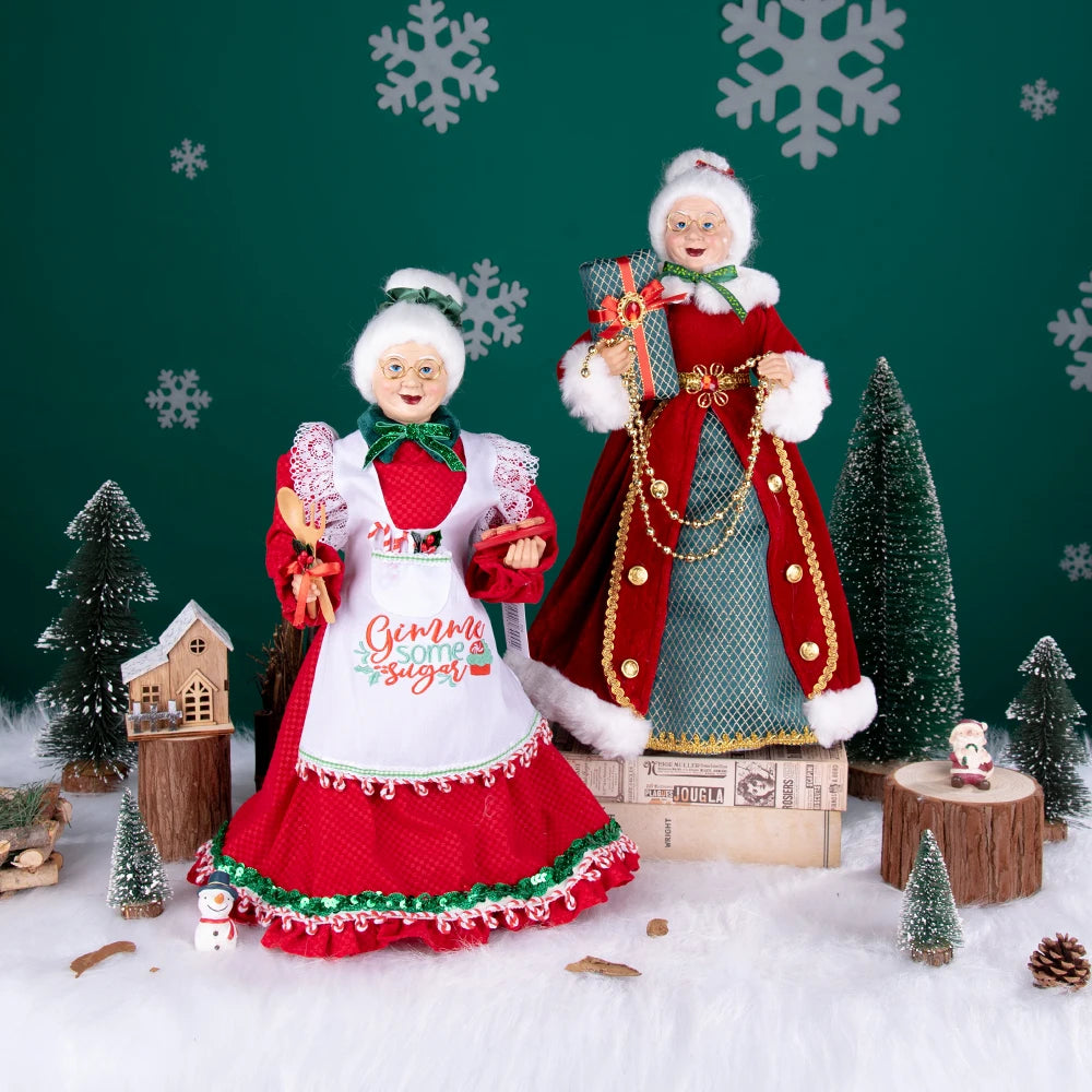 40cm natal anjo boneca estatueta brinquedo colher de árvore ornamentos em pé aniversário natal decorações navidad decoração para casa novedades
