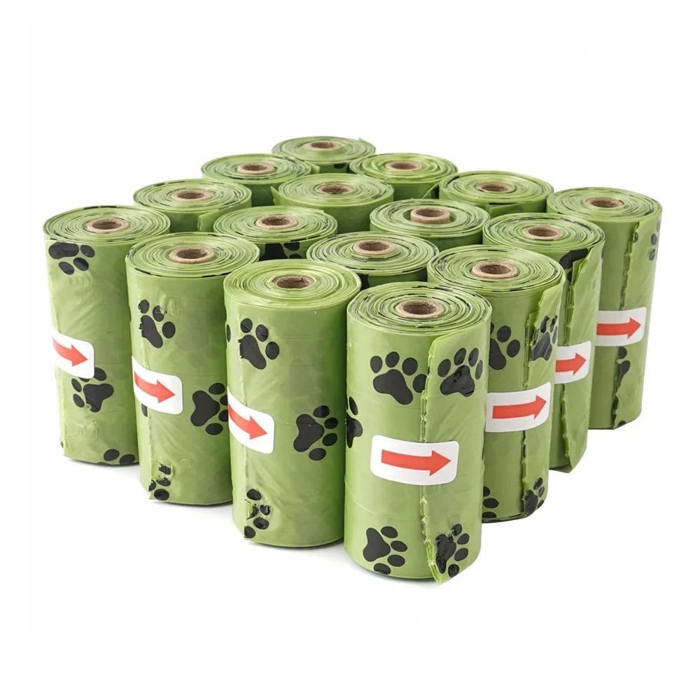 600/30 pçs sacos de cocô do cão para o cão grande gato sacos de resíduos perrito ao ar livre casa limpa recarga saco de lixo suprimentos para animais de estimação 15 sacos/rolo