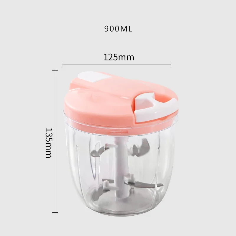Moedor De Carne Manual Chopper De Alho, Cortador De Legumes, Triturador De Legumes, Gadgets De Cozinha, 500 ml, 900ml